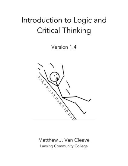 Introduction to Logic and Critical Thinking